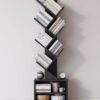 6 Tier Tree Bookshelf, Small Bookcase with Storage Cabinet, Modern Tall Narrow Bookshelves Organizer, Floor Standing Book Shelf for Bedroom/Living Room/Home Office/Corner, Rustic Brown